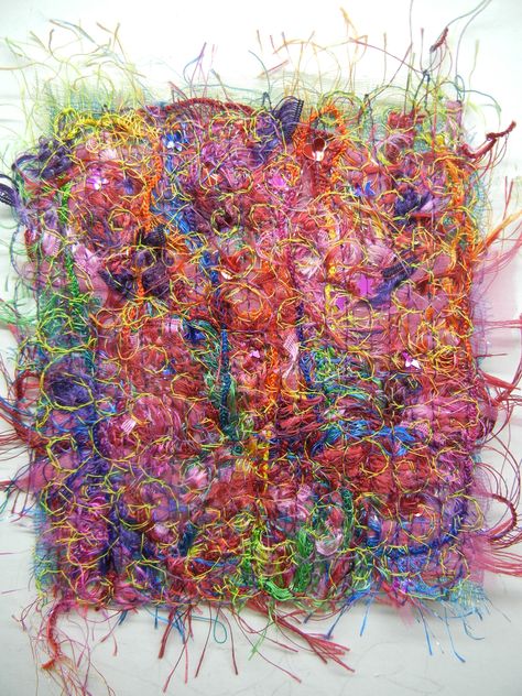 Created with fabrics, fibres, threads, free motion stitching and water soluble stabilizer Dissolvable Fabric Textiles, Solvy Fabric, Graffiti Textiles, Fabric Experimentation, Water Textiles, Dissolvable Fabric, Recycled Fabric Art, Soluble Fabric, Art Fibres Textiles