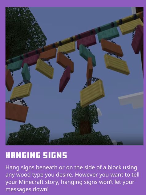 Minecraft Parade Float, Minecraft Signpost Design, Minecraft Festival Ideas, Minecraft Support Beams, Minecraft Carnival Rides, Minecraft Direction Signs, Hanging Sign Minecraft, Circus Minecraft Build, Minecraft Carnival Games