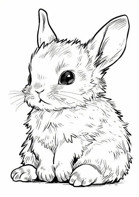 Bunny Coloring, Rabbit Colors, Bunny Coloring Pages, Coloring Page Ideas, Baby Bunny, Page Ideas, Cute Coloring Pages, Baby Bunnies