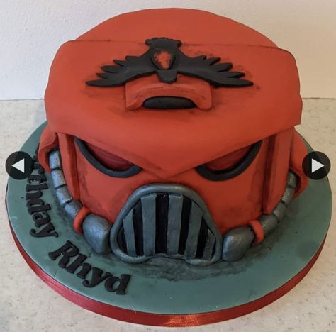 Warhammer 40k Birthday Party, Warhammer 40k Cake Ideas, Warhammer Birthday Cake, Warhammer Cake, Marine Cake, Cake Making, Bday Cake, 12th Birthday, Party Stuff