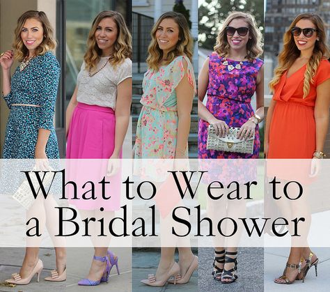 What to Wear to a Bridal Shower Bridal Party Outfits Guest, Bridal Shower Casual Outfit, Outdoor Bridal Shower Outfit, Outfits For Bridal Shower Guest Casual, Outfits To Wear To A Bridal Shower As A Guest, Wedding Shower Outfit For Guest Summer, Wedding Shower Guest Outfit Summer, Wedding Shower Attire, Wedding Shower Attire Guest