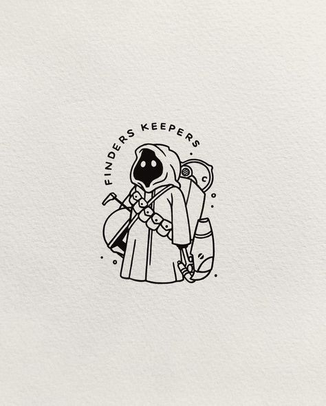 Star Wars Cute Tattoo, May 4th Tattoo, Star Wars Art Tattoo, Jawa Tattoo Star Wars, Star Wars Droids Tattoo, Star Wars Micro Tattoo, Star Wars Art Simple, Starwars Flash Tattoos, Star Wars Tattoo Aesthetic