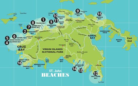 Beaches on St. John – Virgin Islands This Week Us Virgin Islands Vacation, St John Virgin Islands, Virgin Islands Vacation, St Thomas Virgin Islands, St John Usvi, United States Virgin Islands, Beach Honeymoon, Island Map, Us Virgin Islands