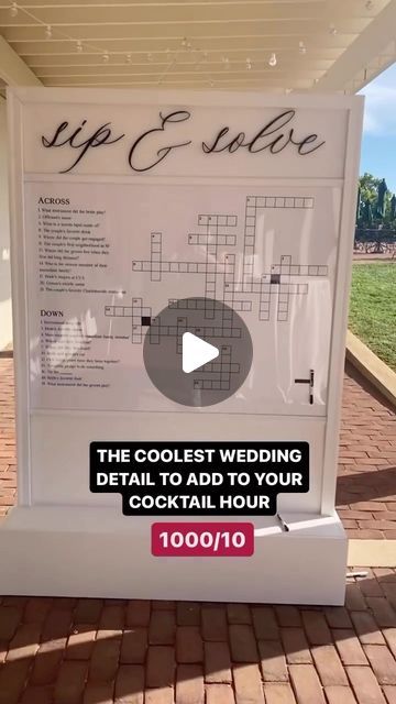 237K views · 4.6K likes | You're Just Right Wedding Company on Instagram: "Repost @corrinjasinski   ✨A PERSONALIZED AND INTERACTIVE COCKTAIL HOUR DETAIL✨  That will have your guests learning more about the two of you and starting conversations with other guests!"