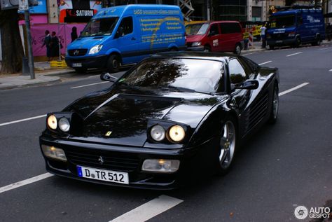 Ferrari 512 Tr, Lamborghini Concept, Black Cars, Old Vintage Cars, Ferrari Testarossa, Red Heads, Ferrari Car, March 2023, Pretty Cars