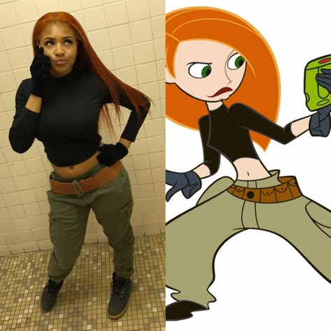 Kim Possible Halloween Costume, Kim Possible Costume, Cartoon Halloween Costumes, Badass Halloween Costumes, Character Halloween Costumes, Spirit Week Outfits, Matching Halloween Costumes, Classy Halloween Costumes, Cartoon Character Costume