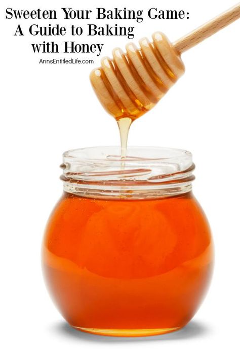 Honeycomb stick dripping honey into a full, clear jar below. Baking Conversions, Types Of Honey, Acacia Honey, Baking Games, Baking With Honey, Processed Sugar, Dinner Entrees, Honey Recipes, Recipe Boards