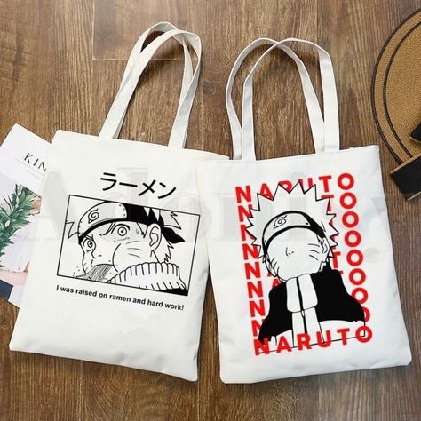 Naruto Tote Bag, Sasuke Uchiha Itachi, Tote Bag Diy Pattern, Diy Tote Bag Design, Anime Sasuke, Anime Tote Bag, Handpainted Tote Bags, Itachi Akatsuki, Graphic Cartoon