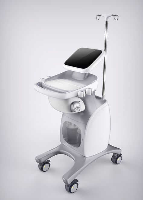 SEMON Medical trolley on Behance Medical Trolley, Medical Robots, Surgical Robots, Medical Cart, Dental Laser, Medical Carts, Medical Device Design, Robotic Surgery, Brain Art