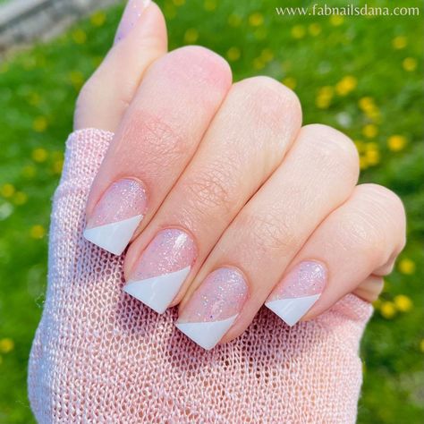 Color Street French Tip Ideas, Asymmetrical French Nails, French Nails Black, Meet Me In Paris, French Manicures, Peach Aesthetic, White Tip, Street Nails, Nails Black