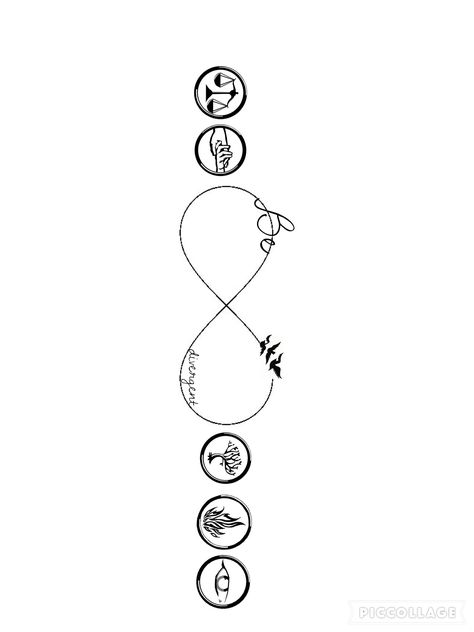 Divergent Tattoo Ideas, Dauntless Tattoo, Divergent Symbols, Divergent Drawings, Divergent Tattoo, Divergent Fan Art, Movie Tattoo, Bone Tattoos, Meaningful Tattoo Quotes