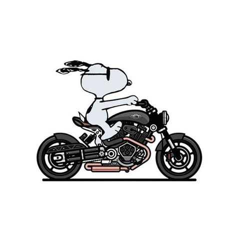 Motorcycle Png, Snoopy Tattoo, Snoopy Comics, Motorcycle Drawing, Snoopy Funny, Snoopy Images, Snoopy Wallpaper, Snoopy Quotes, Snoopy Pictures