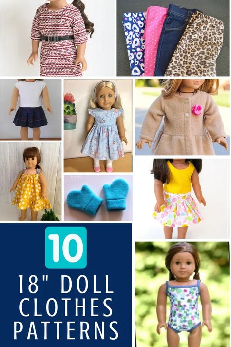 Dolls Sewing Patterns Free, Our Generation Doll Clothes Diy, Our Generation Doll Sewing Patterns, Diy American Doll Clothes, Our Generation Dolls Clothes, Sewing Doll Clothes Free Printable, My Life Doll Clothes Patterns Free, My Generation Doll Clothes Pattern, 17 Inch Doll Clothes Free Pattern