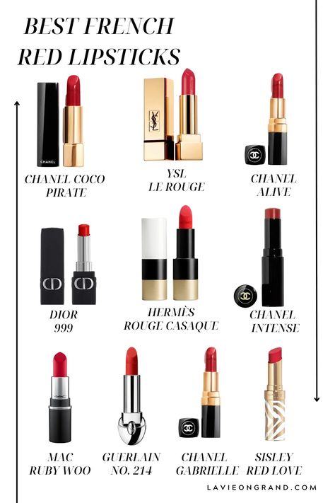 Red Lipstick Products, Red Lipstick French Style, Best Chanel Lipstick Shades, French Girl Red Lip, Parisian Lipstick, How To Wear Lipstick, Soft Summer Red Lipstick, French Makeup Aesthetic, French Red Lipstick