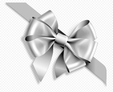 Art Png, Ribbon Bow, Ribbon Bows, Napkin Rings, Ribbon, Silver, Art