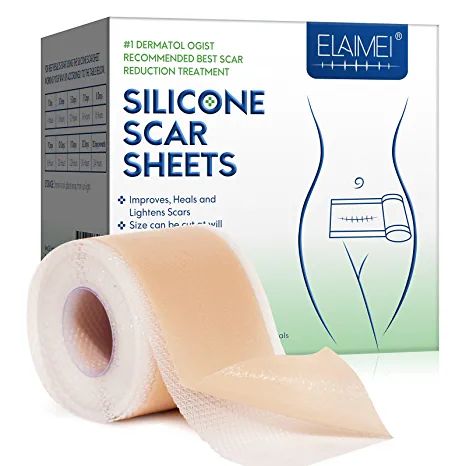 Limited-time deal: Silicone Scar Sheets (1.6”x 130”, 3.3M), Professional Silicone Scar Tape, Silicone Scar Strips, Reusable Scar Removal Sheets for Surgical Scars, C-Section, Surgery, Burn, Keloid, Acne Silicone Scar Sheets, Mederma Advanced Scar Gel, C Section Scars, Scar Reduction, Lighten Scars, How To Reduce Pimples, Scar Cream, Silicone Tape, Stretch Mark Removal