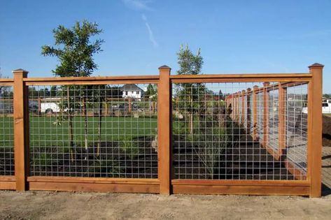 Wire And Wood Fence, Hog Wire Fence, Short Fence, Welded Wire Fence, Deer Fence, Front Fence, Brick Fence, Types Of Fences, Front Yard Fence