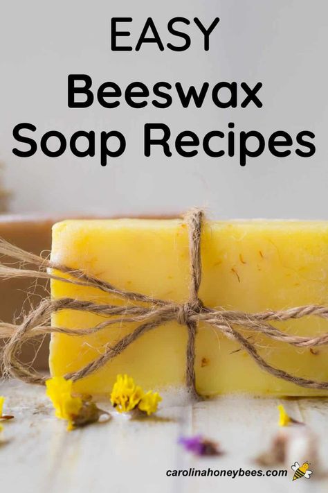 Beeswax Soap Recipe, Bee Wax Uses, Honey Soap Recipe, Beeswax Diy, Beeswax Recipes, Beeswax Soap, Easy Soap Recipes, Lye Soap, Cold Process Soap Recipes