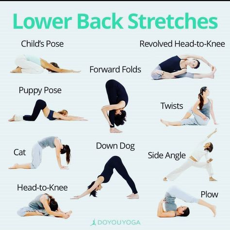 Lower Back Stretches, Lower Back Pain Stretches, Yoga Poses For Back, Low Back Stretches, Lower Back Pain Exercises, Yoga Beginners, Yoga For Back Pain, Lower Back Exercises, Back Stretches