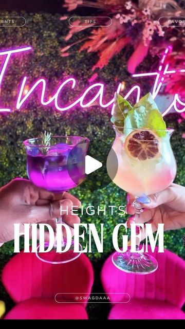 Magda | Date Ideas & Things to do in Houston 🤘🏽 on Instagram: "✨ Houston Hidden Gem! ✨

If you’re in the Heights this weekend, add @incantohtx — It’ll be your next go-to spot for specialty cocktails, great food and vibes. 🍹🍽️

💎 Must-Try: Paradisco, Elena & Pink Flamingo 
🍸 Happy Hour: 4-7 PM | 2 - 11 PM Sundays 
50% off all cocktails! 
📍 Location: 1039 Yale St.

Whether you’re planning a romantic date night or hanging with friends, this is the perfect spot to unwind and sip in style. We loved all the cocktails and 🖤

 #houstonbars #houstongems #HoustonHeights #houstoncocktails #houstonfoodie #houstoninfluencer #HTXDateNight #houstondatenight #mysecrethouston" Birthday Dinner Restaurant, Houston Spots, Houston Bars, Houston Foodie, Things To Do In Houston, Specialty Cocktails, Houston Heights, Houston Food, Houston Restaurants