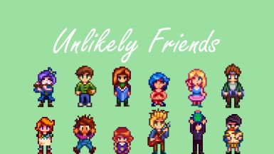 Unlikely Friendships at Stardew Valley Nexus - Mods and community Stardew Farms, Stardew Valley Layout, Stardew Valley Tips, Stardew Valley Farms, Stardew Valley Fanart, Character Change, Unlikely Friends, V Games, Games Images