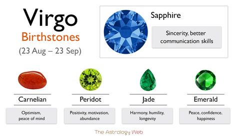 Virgo Birthstone: Color and Healing Properties with Pictures | The Astrology Web Virgo Birthstone, Motivation Help, Birth Stones Chart, Zodiac Sign Virgo, Virgo Love, Color Healing, Self Appreciation, Zodiac Signs Virgo, Virgo Horoscope