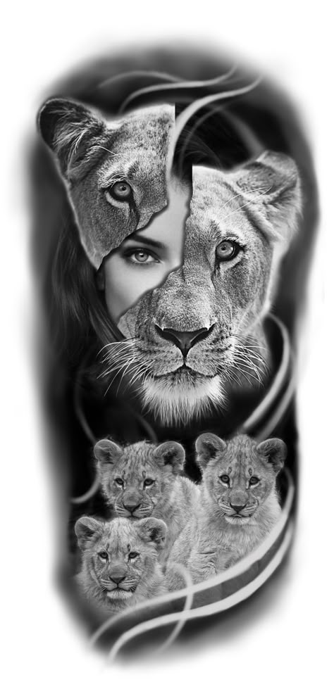 Lion Back Tattoo For Women, Half Lioness Half Woman Tattoo, Lioness Woman Tattoo, Tattoo Ideas Female Lioness, Lion Lady Tattoo, Lioness Hand Tattoo For Women, Lion And Woman Tattoo, Lioness Tattoo For Women Half Sleeves, Fierce Lioness Tattoo For Women