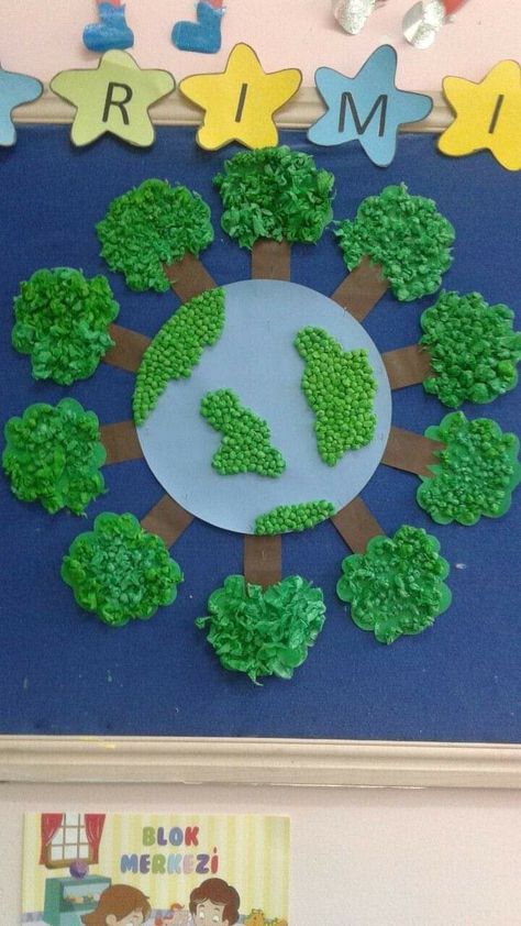 Earth Day Drawing, Earth Day Posters, School Kids Crafts, Earth Day Crafts, Earth Day Activities, Science Projects For Kids, Preschool Arts And Crafts, Hand Crafts For Kids, Preschool Art Activities