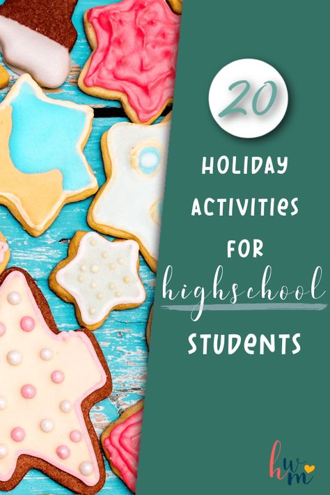 Holiday Activities For High School Students, Fun Christmas Activities For High School, High School Holiday Activities, Christmas Activities For High School Students, Christmas Activities For High School, High School Christmas Activities, Middle School Christmas Activities, Projects For High School Students, Activities For High School Students