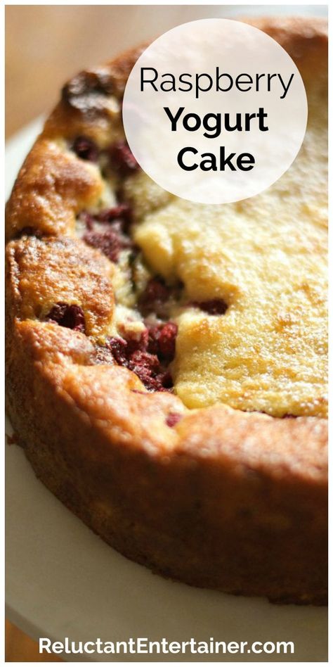 Raspberry Yogurt Cake, a almond-flavored breakfast cake using fresh or frozen raspberries. Raspberry Breakfast, Raspberry Yogurt, Yoghurt Cake, Raspberry Recipes, Almond Extract, Yogurt Cake, Fresh Raspberries, Raspberry Cake, Yogurt Recipes