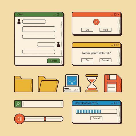 Free Vector | Free vector hand drawn retro computer windows element Y2k Stickers, Window Illustration, Retro Computer, Graphic Shapes Design, Social Media Branding Design, Marketing Graphics, Art Apps, Scrapbook Stickers Printable, Social Media Design Inspiration