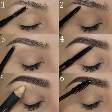 How To Fill In Eyebrows Like A Pro Fill In Eyebrows, Eyebrow Makeup Products, Best Eyebrow Makeup, How To Do Eyebrows, Membentuk Alis, Eyeliner Tips, Tweezing Eyebrows, Alat Makeup, Eyebrow Hacks