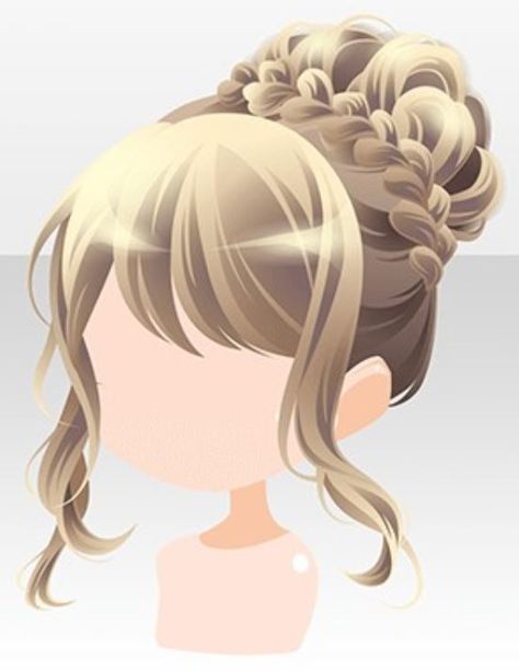 Hair Bun Art Reference, Anime Hair Bun Drawing, Buns Hair Drawing, Low Bun Drawing Reference, Manhua Hairstyle, Puffy Hairstyles Drawing, Bun Hair Reference, Bun Hairstyles Drawing Reference, Anime Bun Hairstyles