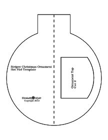 Elizabeth Wyatt Sewing Patterns: Stripey Christmas Ornament Hot Pad Tutorial Stripey Christmas Ornament Hot Pad Template, Ornament Hot Pad Pattern, Christmas Ornament Potholder Pattern, Christmas Ornament Hot Pad, Ornament Hot Pad, Christmas Potholders To Sew, Potholder Crafts, Christmas Hot Pads, Quilted Potholder Pattern