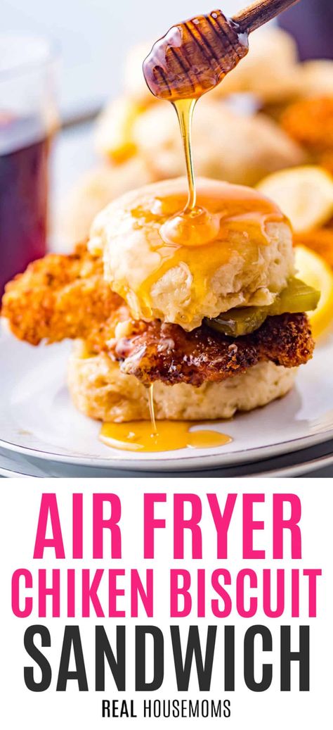 Biscuit Sandwiches Air Fryer, Air Fryer Chicken Sliders, Air Fryer Sliders, Chicken Biscuit Sandwich, Spicy Chicken Tenders, Buttermilk Chicken Tenders, Airfryer Chicken, Homemade Biscuit, Chicken Biscuit