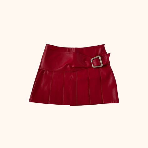 Red Clothes Png, Red Leather Mini Skirt, Skirt Png, Red Leather Skirt, Skirt Aesthetic, Red Mini Skirt, Leather Mini Skirts, Mood Board Fashion, Red Outfit