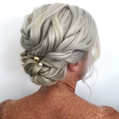 Mother Of The Groom Updo For Long Hair Braided Updo Long Hair, Groom Hair Styles, Mother Of The Bride Hairdos, Mother Of The Bride Hairstyles, Mother Of The Groom Hairstyles, Bride Updo, Mother Of The Bride Hair, Long Hair Updo, Mom Hairstyles