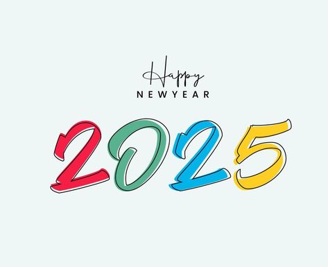 Happy New Year 2025 Typography Design Happy New Year Design Graphics, Happy New Year Design Graphics Creative, 2025 Typography, New Year Creative, New Year Design, Happy New Year Design, Jesus Christ Images, Creative Typography, Heart Tree