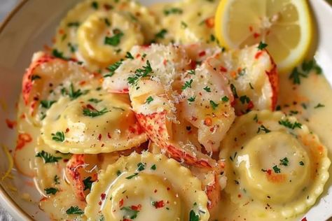 Butter Lemon Sauce, Hocus Pocus Cookies, Crispy Prosciutto, Carbonara Sauce, Lobster Ravioli, Steamed Asparagus, Lemon Butter Sauce, Mango Salad, Lemon Sauce