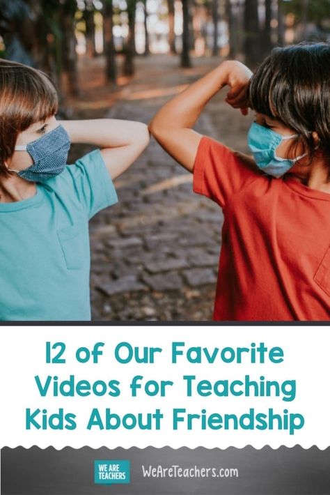 12 of Our Favorite Videos for Teaching Kids About Friendship. 12 sweet and sassy videos that teach elementary kids all about friendship and what it means to be a good friend. #videos #socialemotionallearning #elementaryschool Friend Videos, Happy Classroom, Social Emotional Learning Lessons, Be A Good Friend, Friendship Video, We Are Teachers, Childhood Development, Teaching Inspiration, A Good Friend