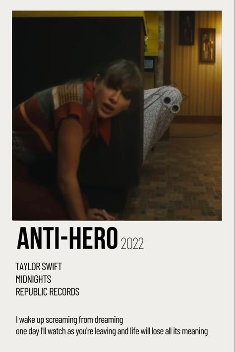 Anti Hero Aesthetic, Hero Aesthetic, Taylor Swift Posters, Anti Hero, Wake Me Up, Taylor Swift, Swift, Meant To Be, Room Decor