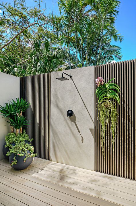 Aesthetic Gardening, Landscape Aesthetic, Gardening Landscaping, Pool Shower, Outdoor Bathrooms, Have Inspiration, Tile Shower Ideas, Modern House Exterior Colors, Design Landscape