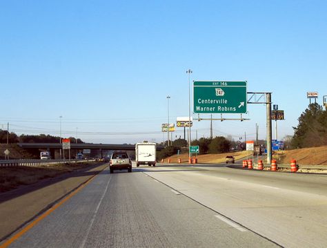 I-75 Exit 146, Centerville & Warner Robins Warner Robins Georgia, Georgia On My Mind, Robins, Highway Signs, Bing Images, Georgia, Typography, Glitter, History