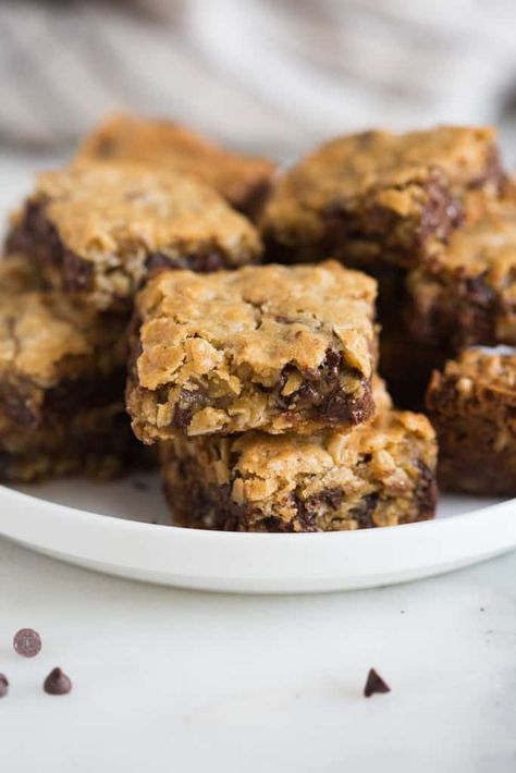 Oatmeal Chocolate Chip Cookie Bars - Tastes Better From Scratch Oatmeal Chocolate Chip Cookie Bars, Oatmeal Chocolate Chip Cookie, Oatmeal Chocolate Chip Bars, Oatmeal Cookie Bars, Tastes Better From Scratch, Chocolate Chip Bars, Oatmeal Chocolate Chip, Dessert Bar Recipe, Chocolate Chip Cookie Bars