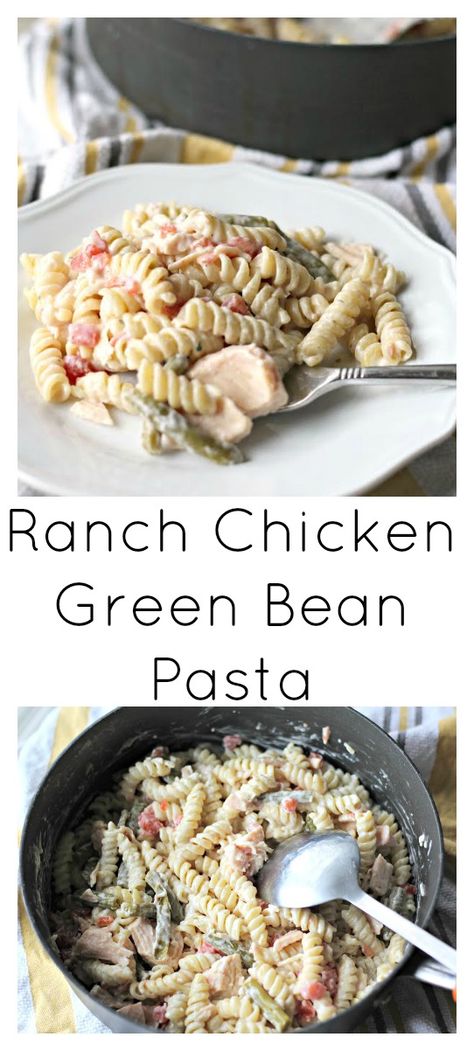 I made this recipe about a month ago and Eric loved it! I decided it would be perfect for the site - I really love the fact I was able to sneak in some green beans into the recipe. This really is the perfect weeknight dinner recipe. This recipe is enough for a family of 4. Green Bean Pasta, Cold Sides, Pasta Green, Pasta With Green Beans, Sophisticated Food, Food For Two, Chicken Green Beans, Healthy Entrees, Bean Pasta