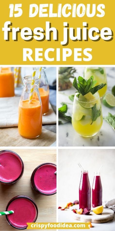 Fruit Juice Recipes Juicers, Fresh Fruit Juice Recipes, Homemade Juice Recipes, Summer Juice Recipes, Cold Pressed Juice Recipes, Fresh Fruit Drinks, Orange Juice Recipes, Fresh Juice Recipes, Summer Juice