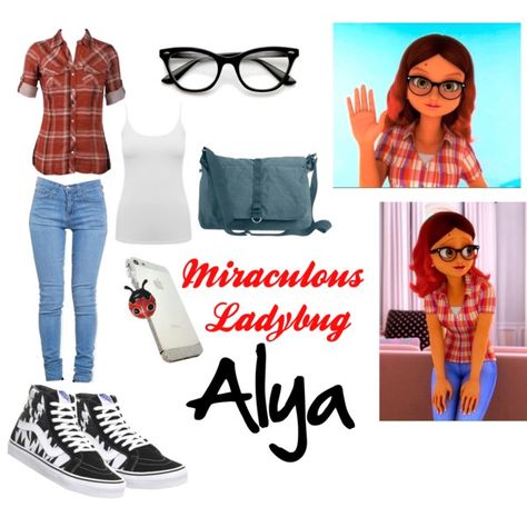 Miraculous Ladybug Cosplay: Alya - Polyvore Miraculous Ladybug Alya, Miraculous Ladybug Cosplay, Miraculous Costume, Ladybug Cosplay, Miraculous Ladybug Costume, Ladybug Outfits, Ladybug Costume, Character Inspired Outfits, Disney Bound Outfits