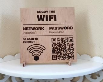 Lézervágott Fa, Wifi Password Sign, Wifi Sign, Laser Cut Wood Crafts, Laser Engraved Ideas, Wifi Password, Cnc Projects, Coffee Shop Design, Cafe Interior Design