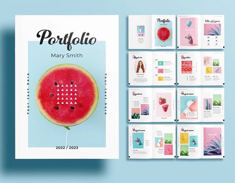 Portfolio Layout Template, Indesign Templates Free, Indesign Portfolio Template, Indesign Portfolio, Free Portfolio Template, Adobe Indesign Templates, Graphics Portfolio, Minimal Portfolio, Graphic Design Portfolio Layout