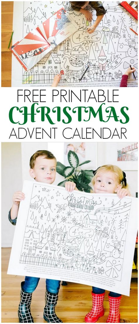 Free printable Christmas advent calendar. Free Christmas reading advent calendar. Books to read for Christmas. Christmas books to read with kids. Christmas coloring page. Advent Calendar Ideas For Classroom, Printable Christmas Advent Calendar, 2022 Advent Calendar, Reading Advent Calendar, Advent Calendar Coloring Page, Coloring Advent Calendar, Advent Book Calendar, Christmas Advent Calendar Printable, Advent Printables Free